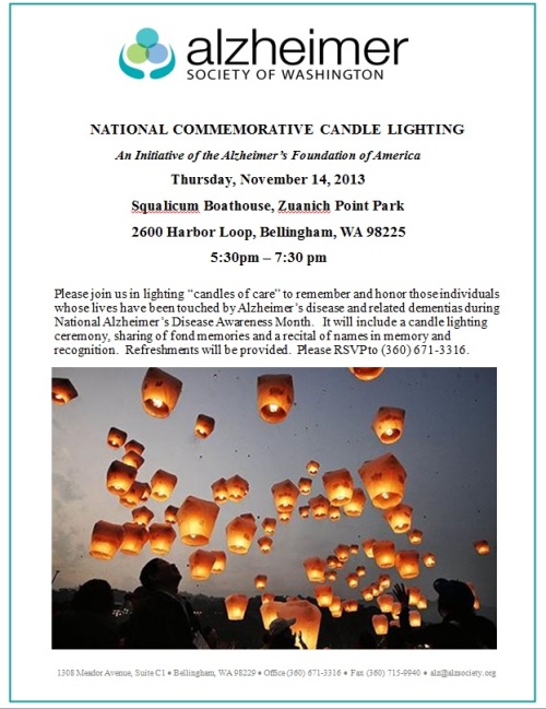 Alzheimer Society of Washington National Candle Lighting